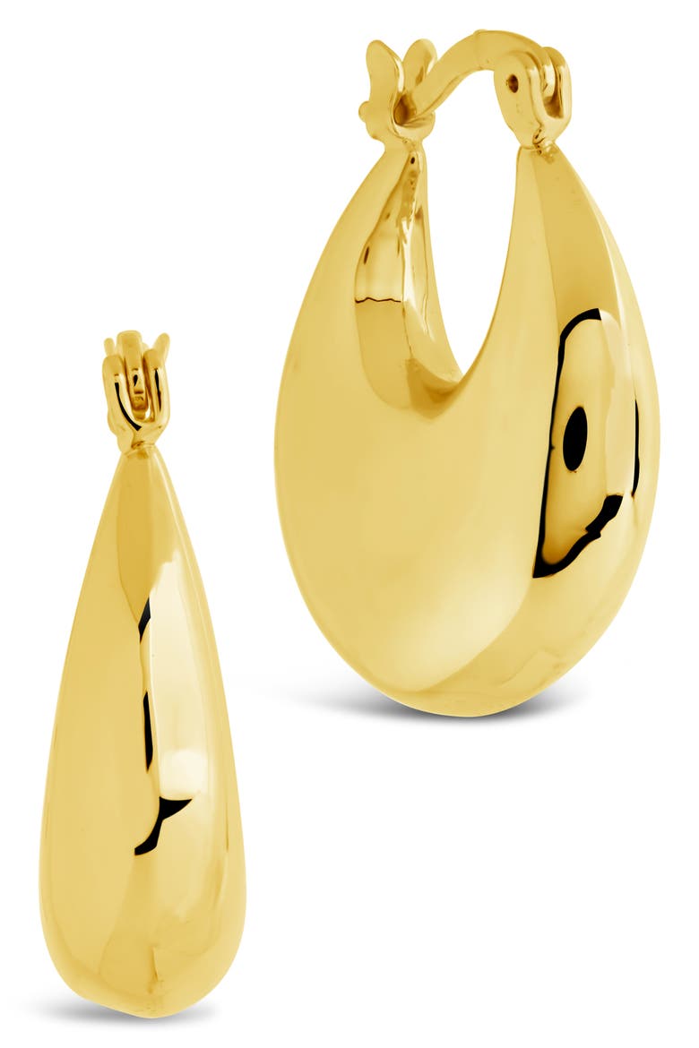 Brooklyn Chunky Tube Hoop Earrings, Alternate, color, GOLD
