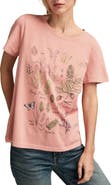 Lucky Brand Botanical Floral Cotton Graphic T-Shirt
