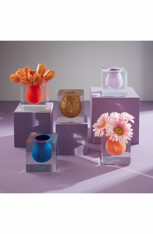 Jonathan Adler Bel Air Mini Scoop Vase In Gold
