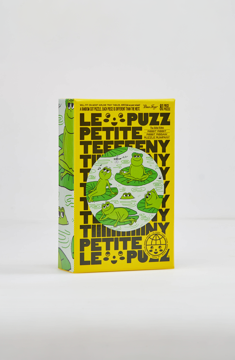 Le Puzz Peace Frogs 81 Piece Mini Puzzle, Main, color, NO COLOR