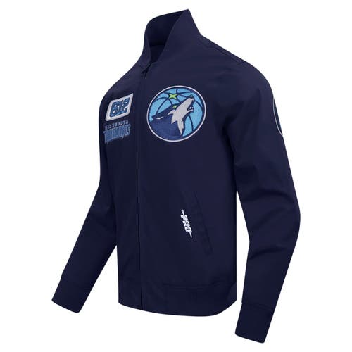 Pro Standard Navy Minnesota Timberwolves Area Code Twill Full-zip Jacket