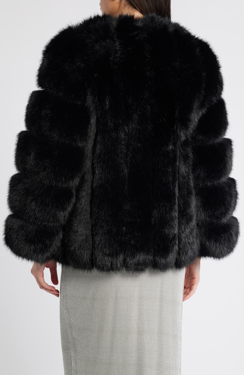 Et Ochs Faux Fur Jacket, Alternate, color, Black