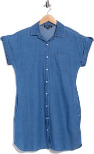 Trove New York Cap Sleeve Denim Shirtdress