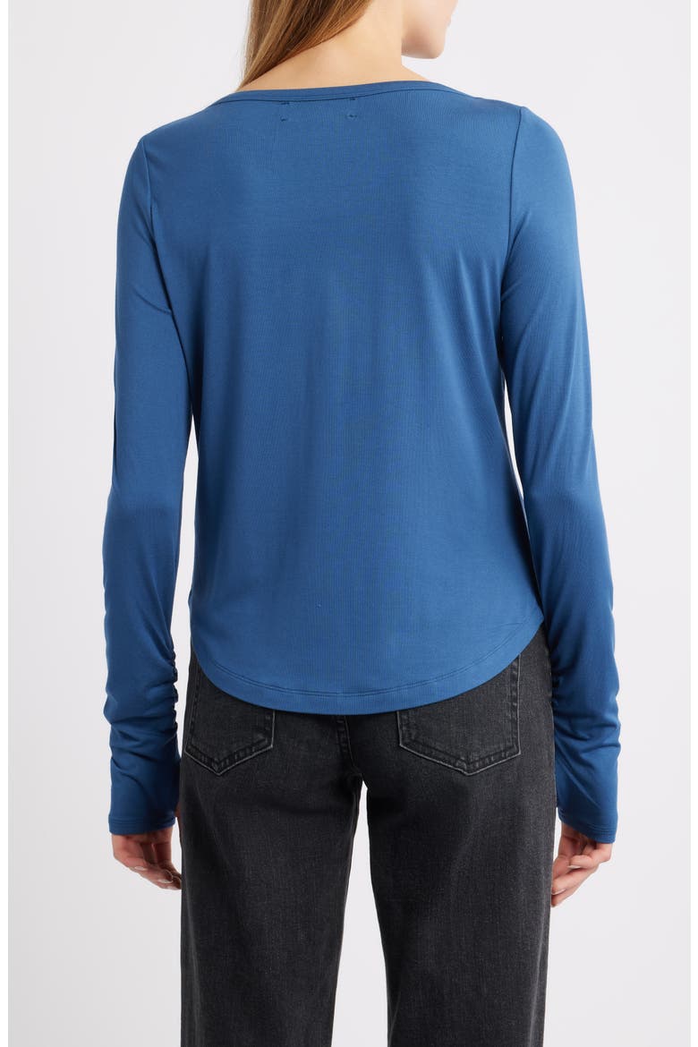 Long Sleeve Modal Blend Top, Alternate, color, CADET BLUE