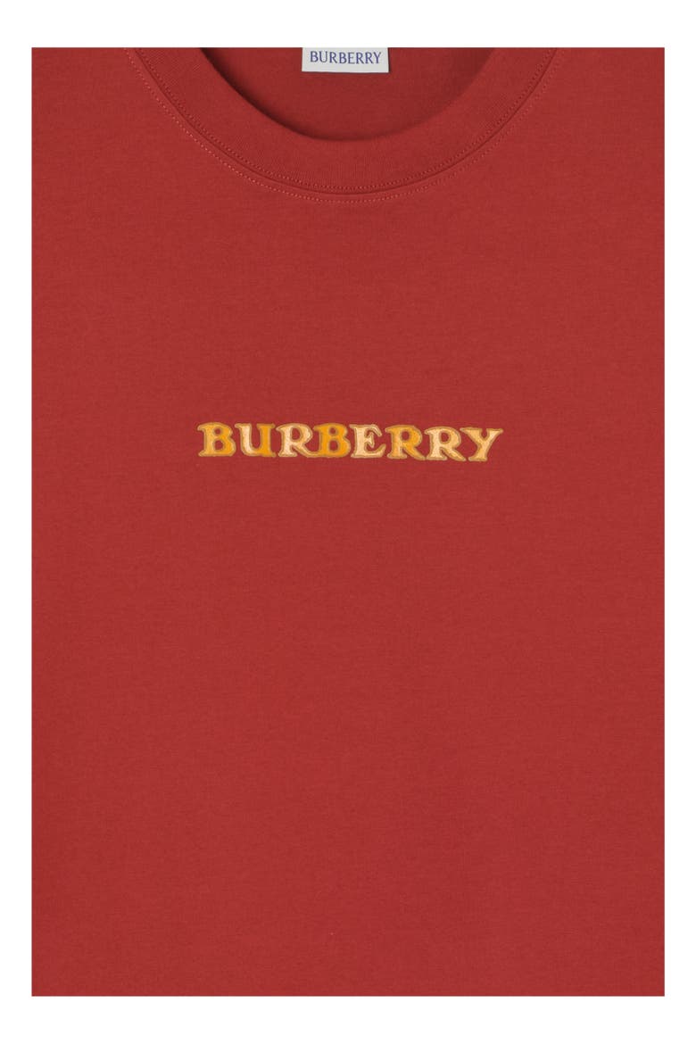 Heritage Logo Cotton T-shirt, Alternate, color, Auburn brown
