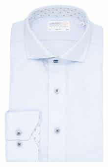 Lorenzo Uomo Trim Fit Textured Cotton Dress Shirt