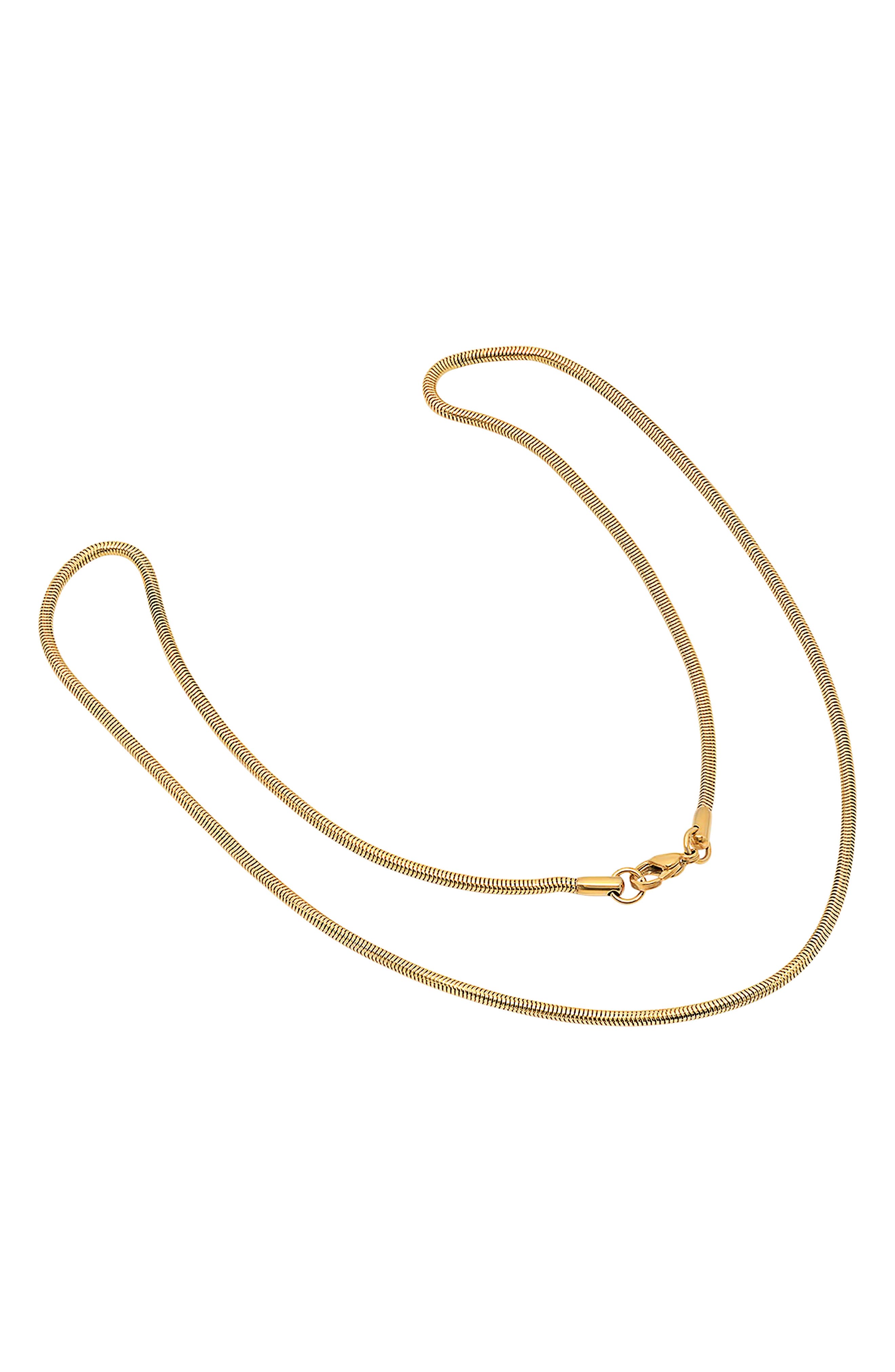 18k Gold Plated Snake Chain Necklace