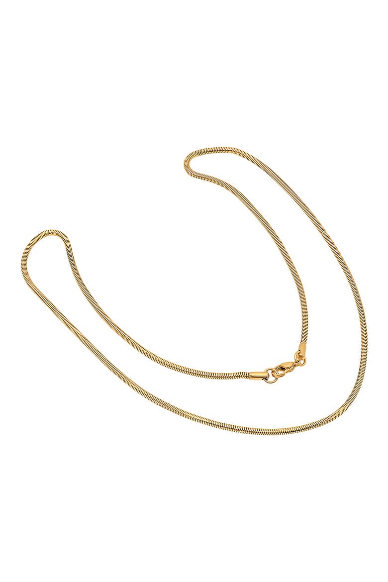 18k Gold Plated Snake Chain Necklace, Main, color, GOLD