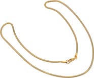 STEELTIME 18k Gold Plated Snake Chain Necklace