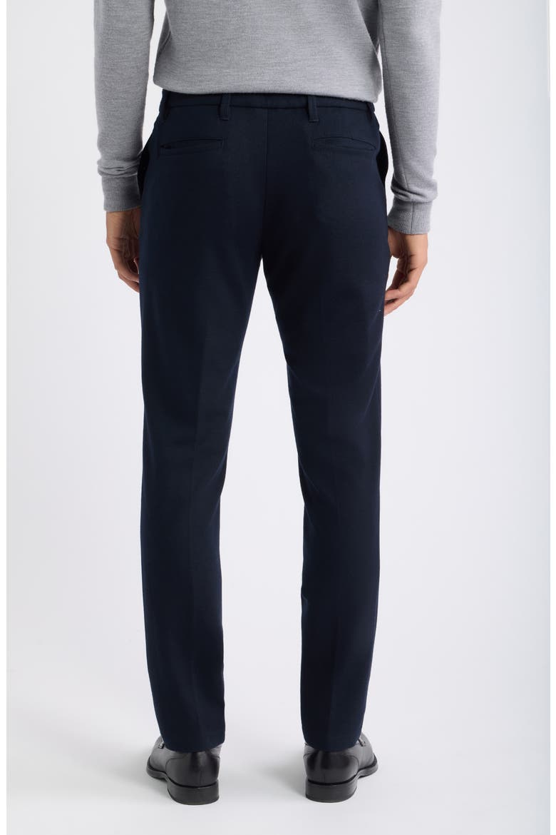 Flat Front Wool Blend Chino Pants, Alternate, color, NAVY