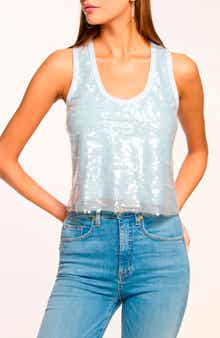 Ramy Brook Chelsey Sequin Crop Top