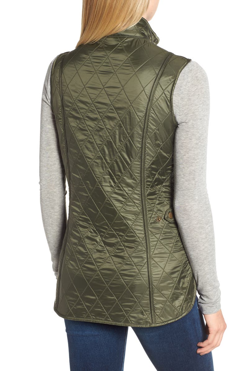 Barbour Wray Fleece Lined Vest, Alternate, color, Olive