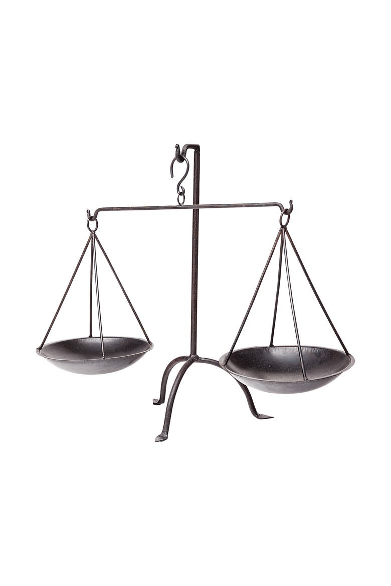 Adilah Metal Vintage Inspired Weighing Scale, Main, color, Black