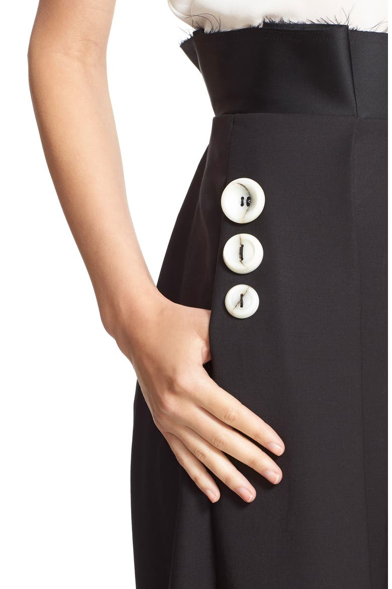 Star 80 Wide Leg Paperbag Pants, Alternate, color, BLACK