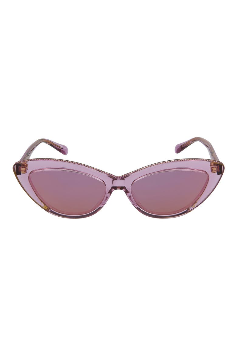 54mm Cat Eye Sunglasses, Main, color, VIOLET PINK/ MPK