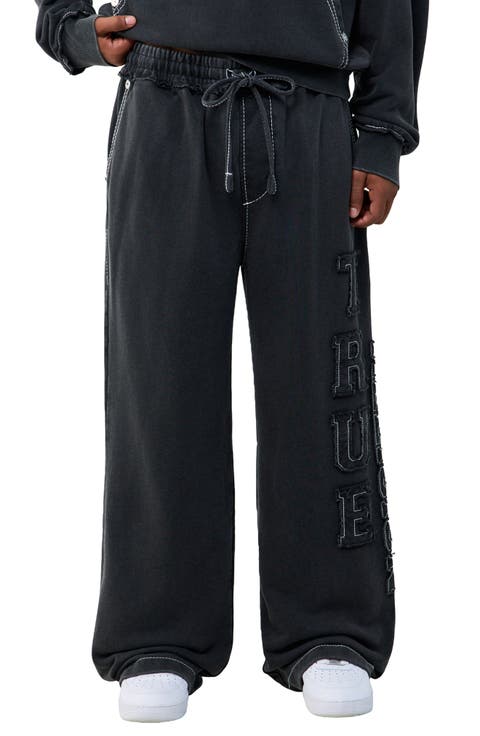 Big T Appliqué Baggy Sweatpants