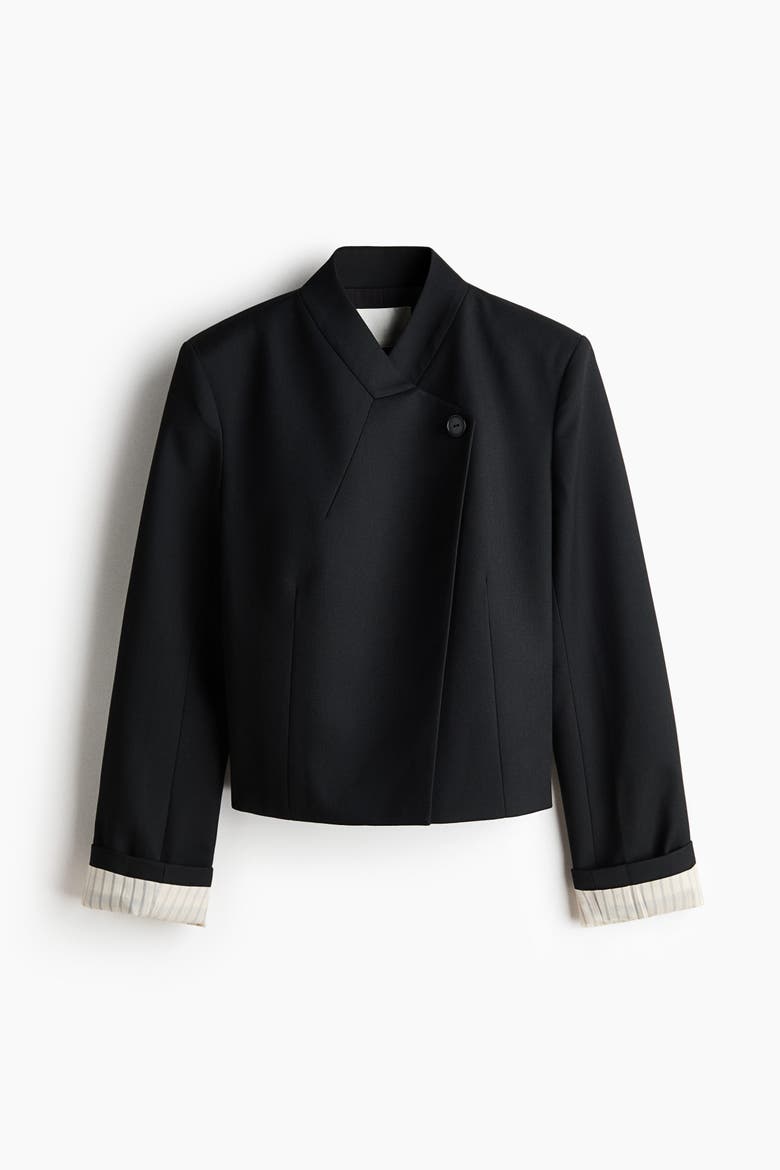 Oversized Single-Breasted Jacket, Alternate, color, Black