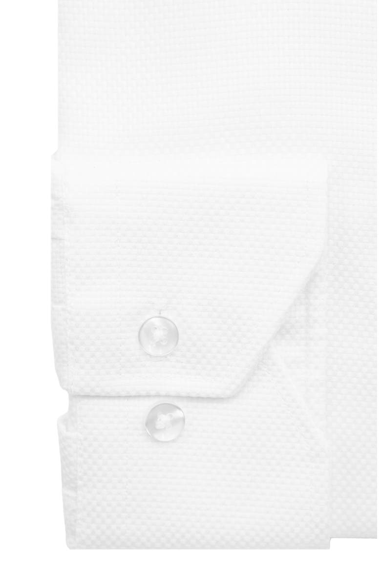 Trim Fit Basketweave Cotton Dress Shirt, Alternate, color, WHITE