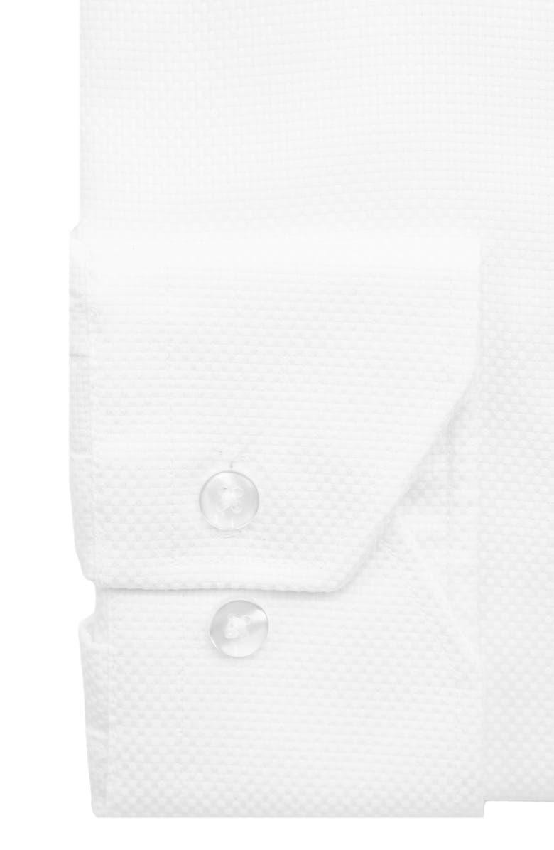 Lorenzo Uomo Trim Fit Basketweave Cotton Dress Shirt, Alternate, color, White