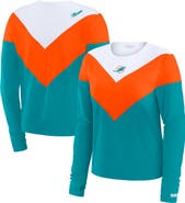 WEAR by Erin Andrews Women's WEAR by Erin Andrews Aqua/Orange Miami Dolphins Chevron Tri-Blend Long Sleeve T-Shirt