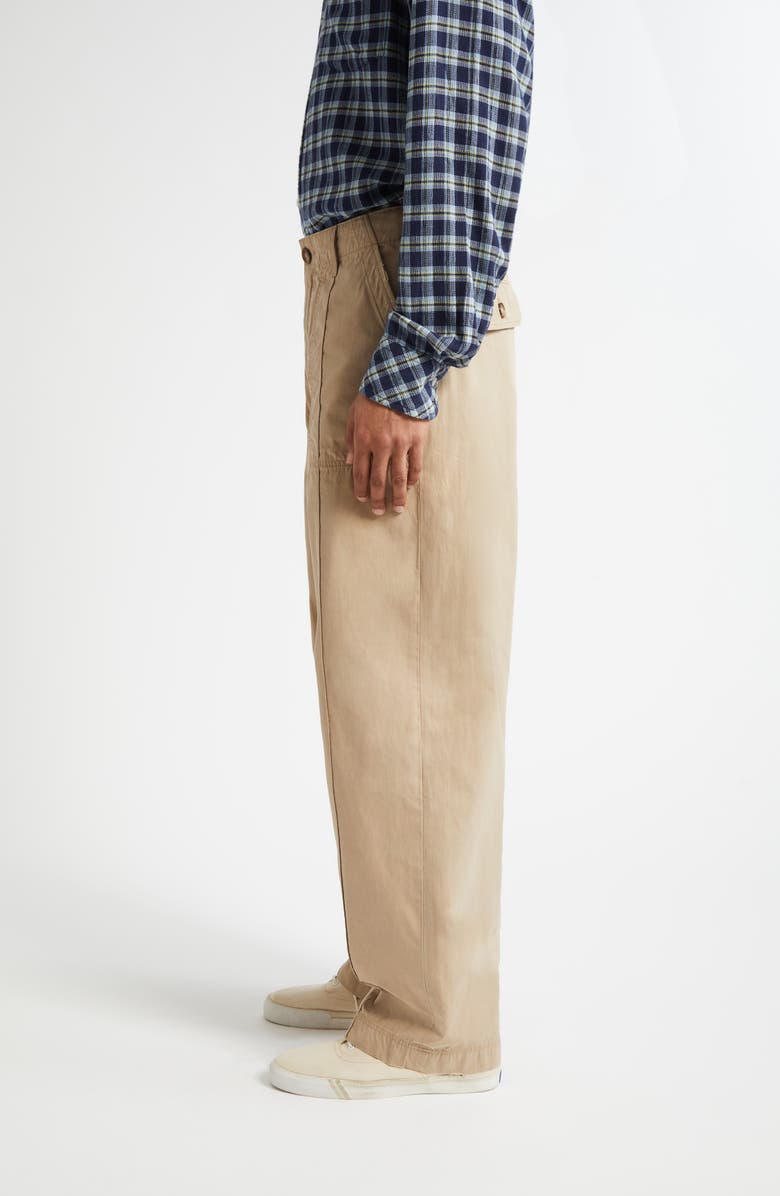 The Elder Statesman Surprise & Delight Cotton Twill Pants, Alternate, color, Khaki