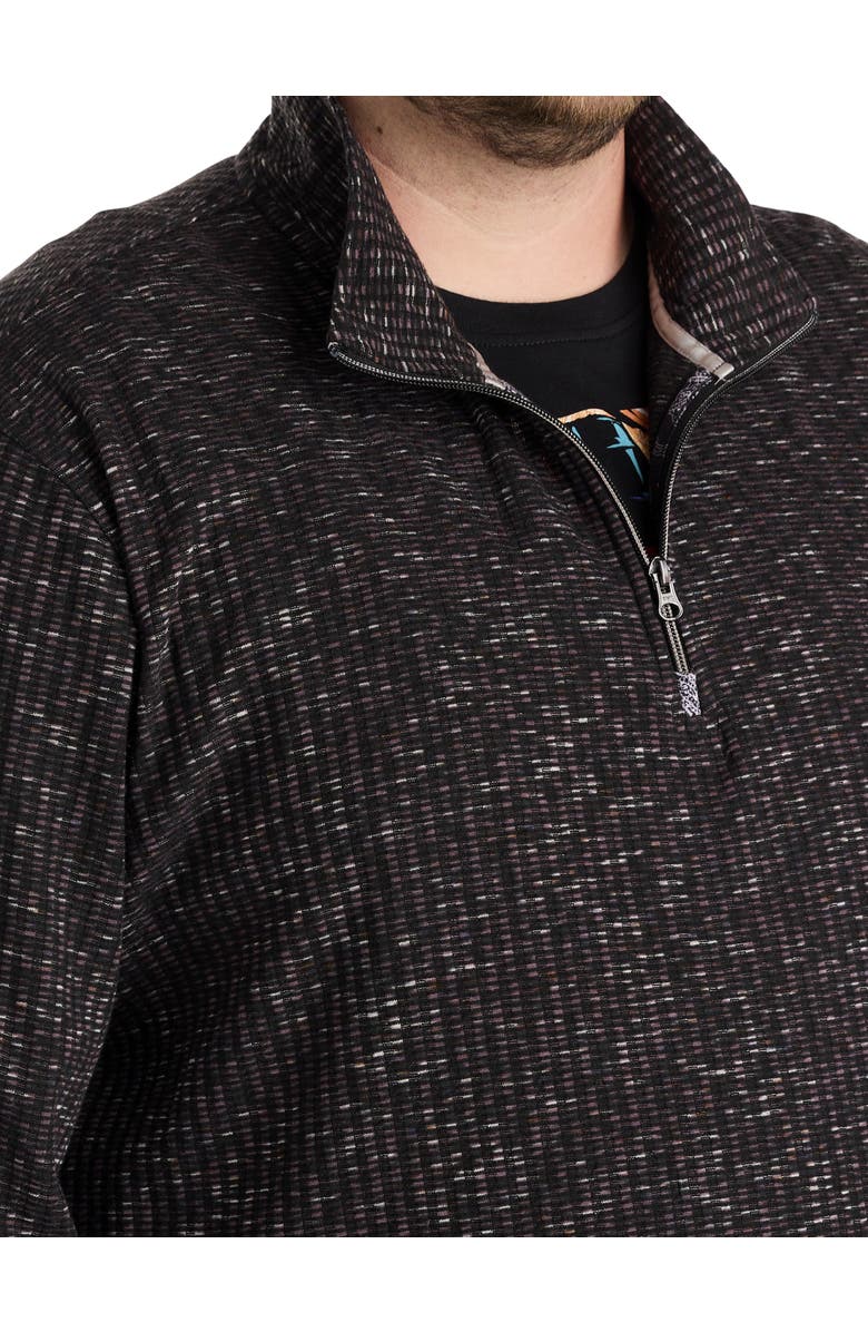 Robert Graham DXL Big & Tall 1/4-Zip Pullover, Alternate, color, Black