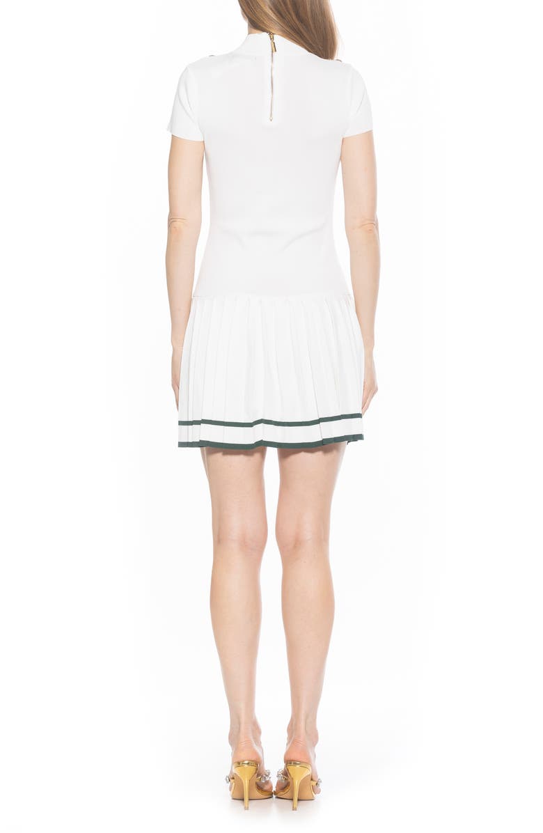 Alexia Admor Devika Pleated Knit Dress, Alternate, color, Ivory