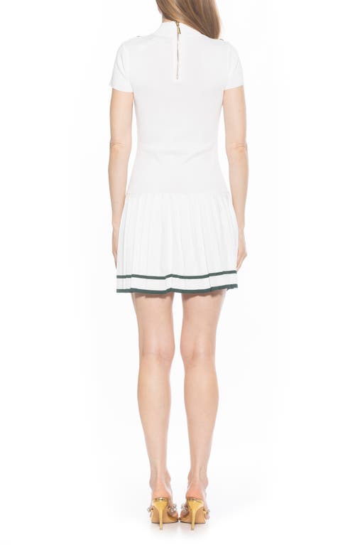 Alexia Admor Devika Pleated Knit Dress In Ivory