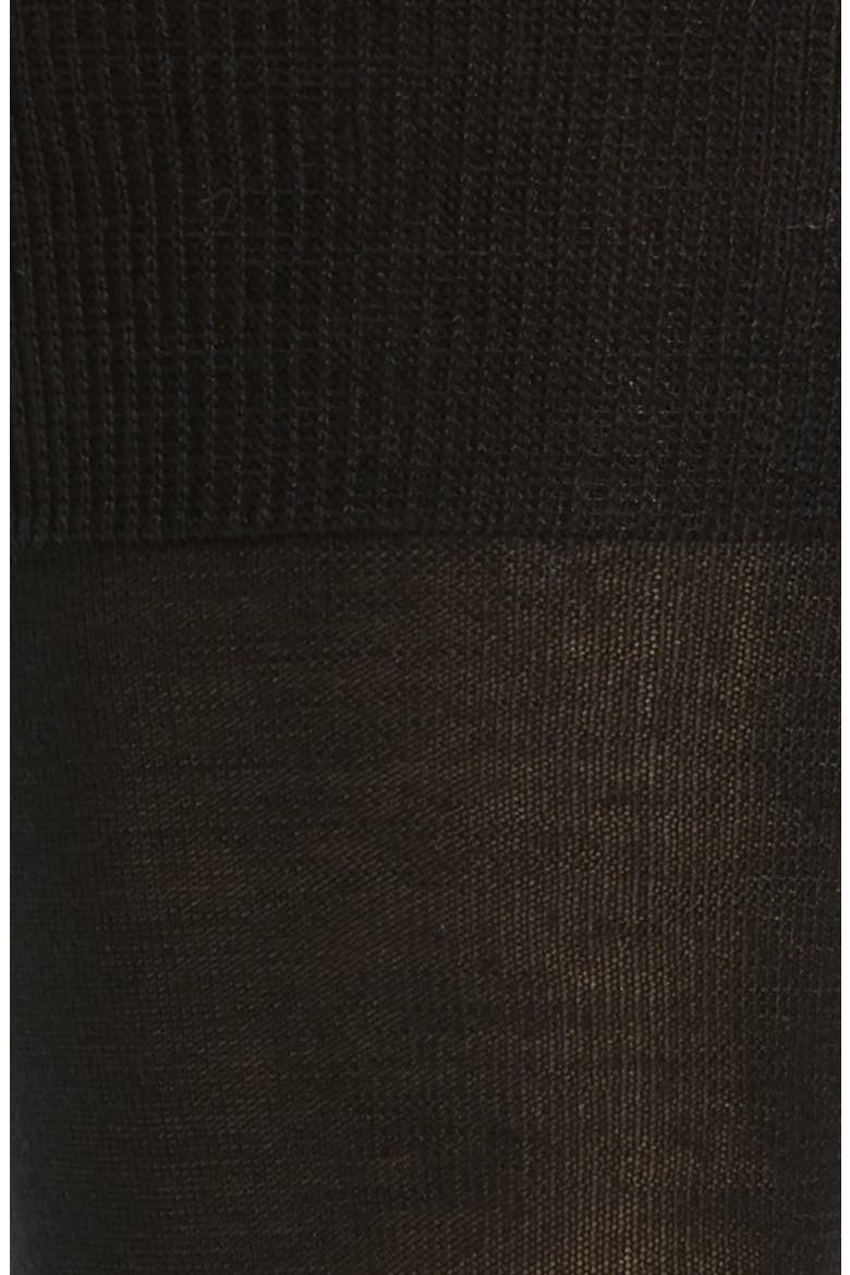 No. 4 Silk Blend Socks, Alternate, color, BLACK