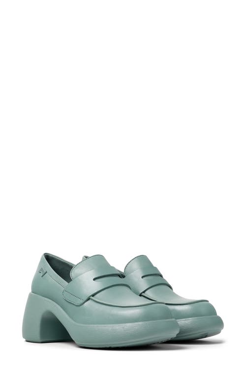 Camper Thelma Ii Platform Loafer In Medium Green
