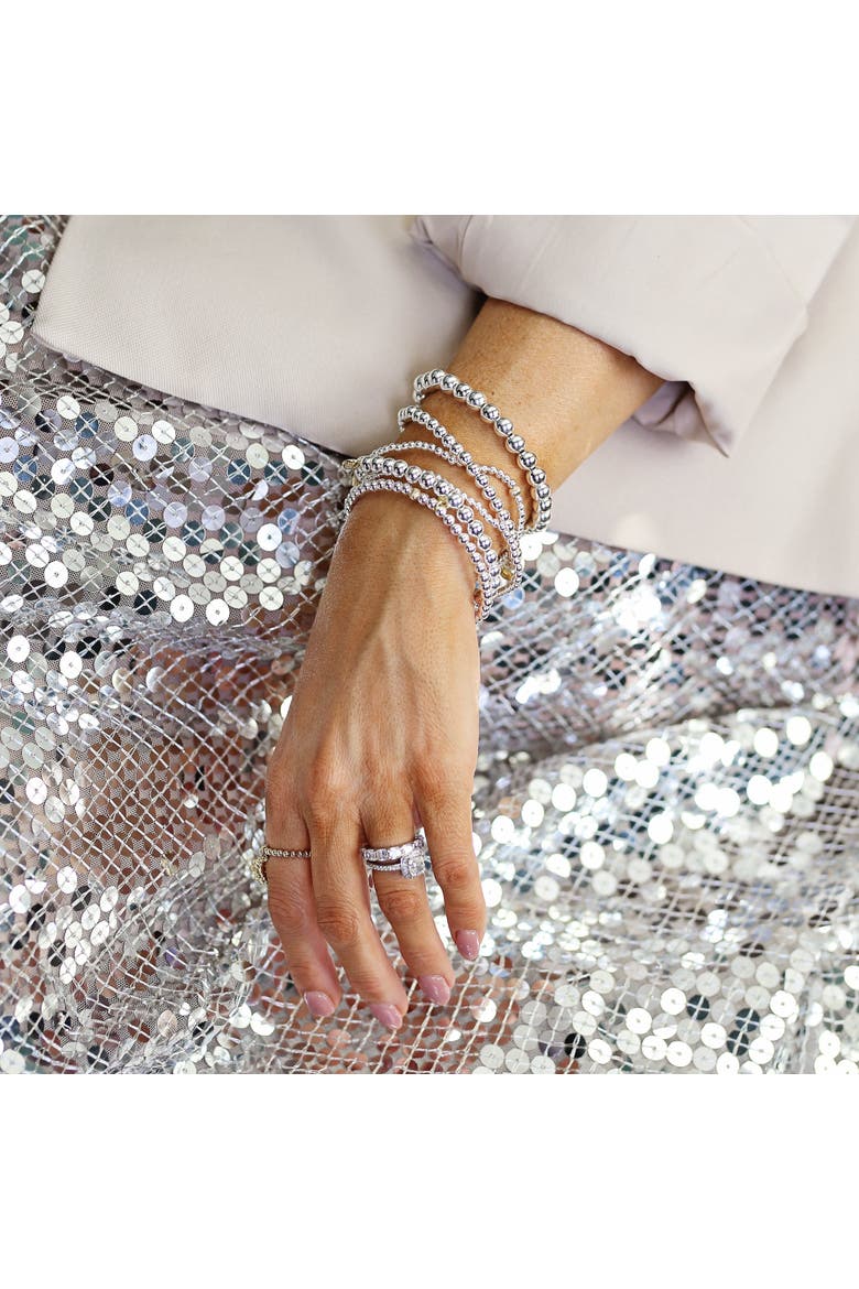 Sterling Silver Bracelet Stack, Alternate, color, Silver
