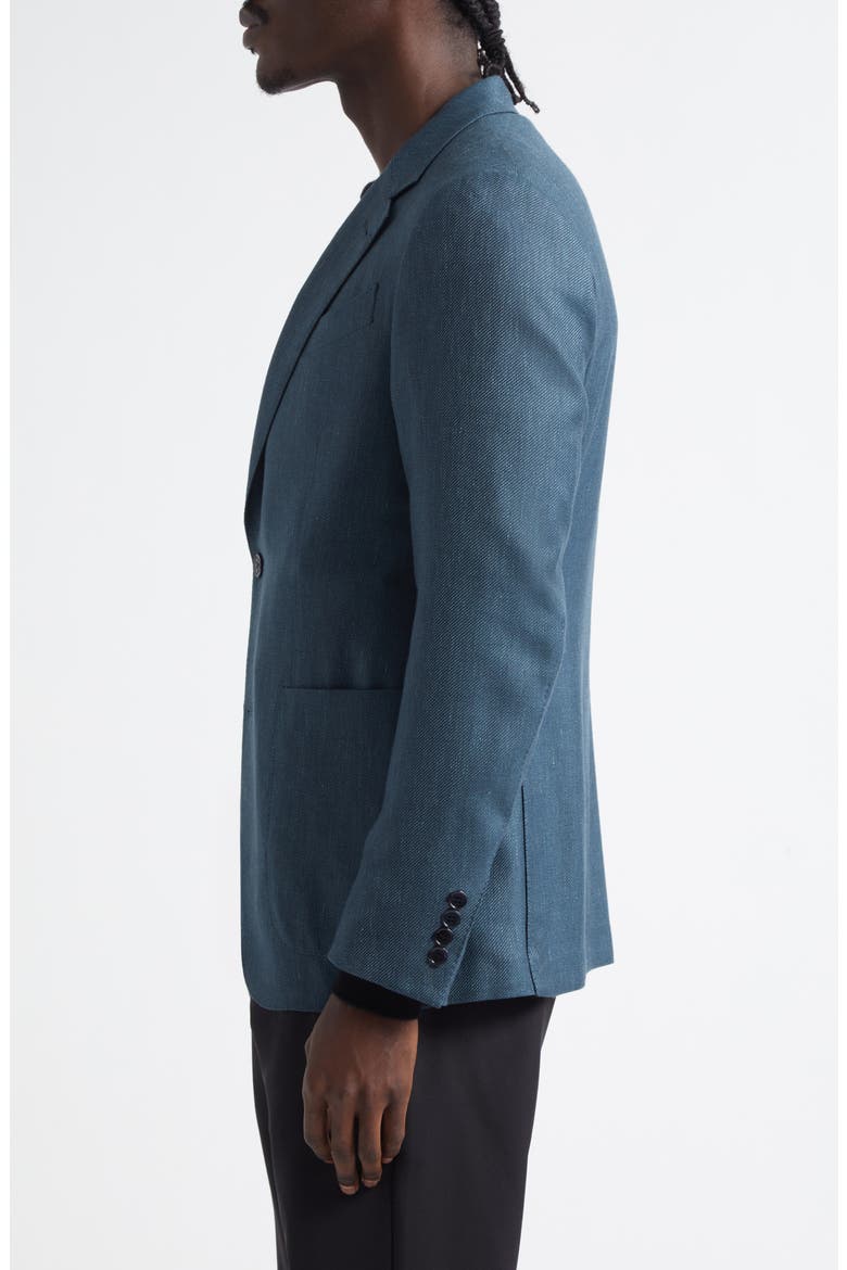 Textured Cashmere, Silk & Linen Sport Coat, Alternate, color, MEDIUM BLUE