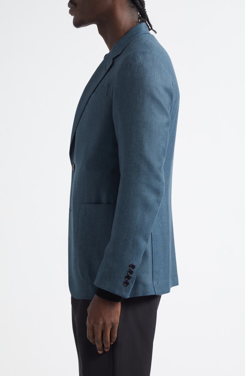 ZEGNA Textured Cashmere, Silk & Linen Sport Coat, Alternate, color, Medium Blue