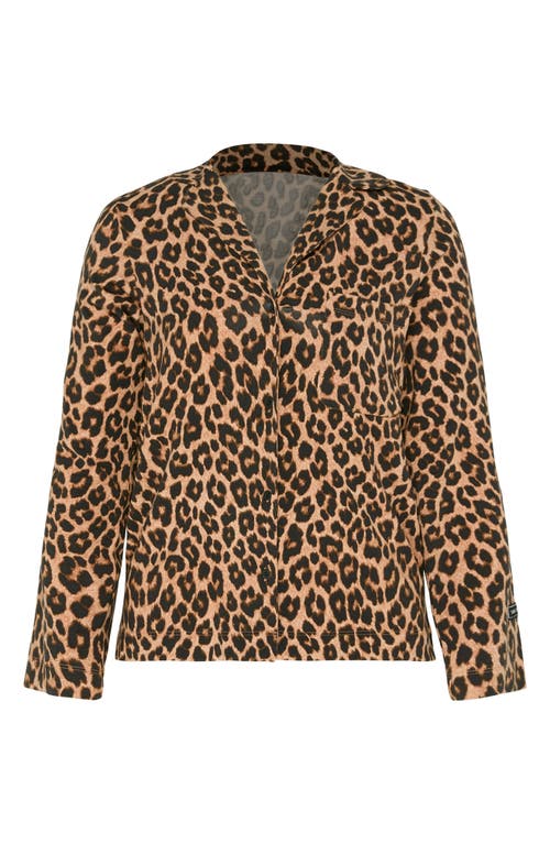 Savage X Fenty Softcore Modal Pajama Button-up Shirt In Animal Print