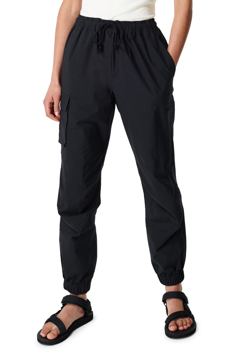 Quinn Crop Cargo Pants, Main, color, BLACK