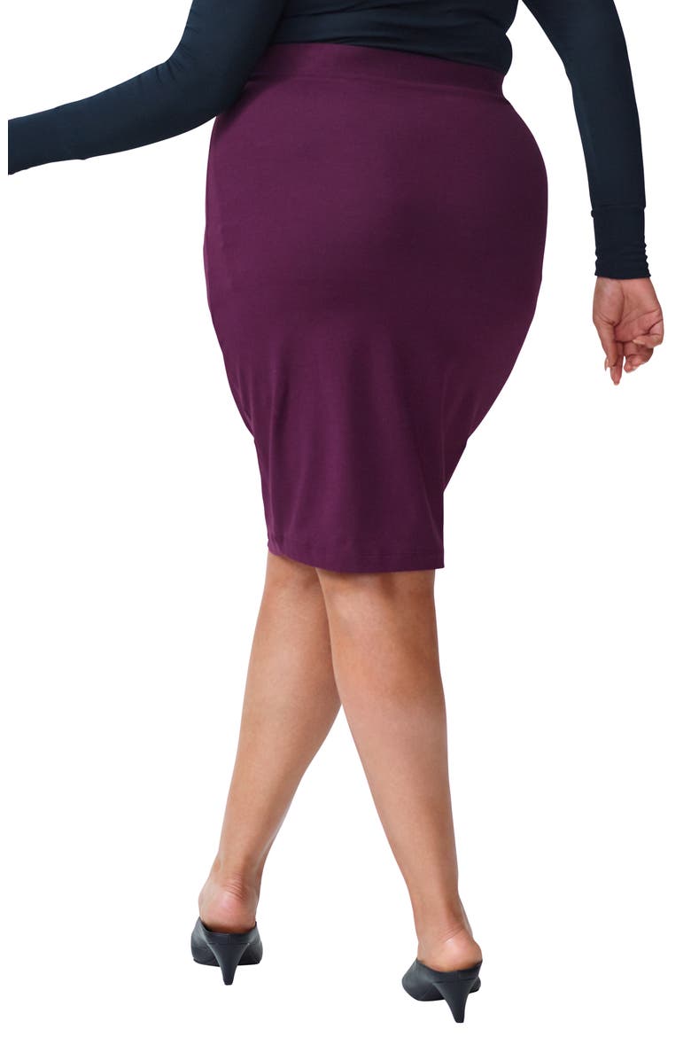 Danube Heavyweight Jersey Skirt, Alternate, color, EGGPLANT