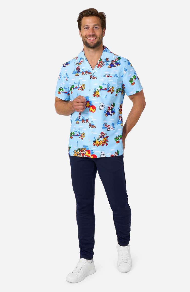 OppoSuits Super Mario<sup>™</sup> Camp Shirt, Alternate, color, Blue