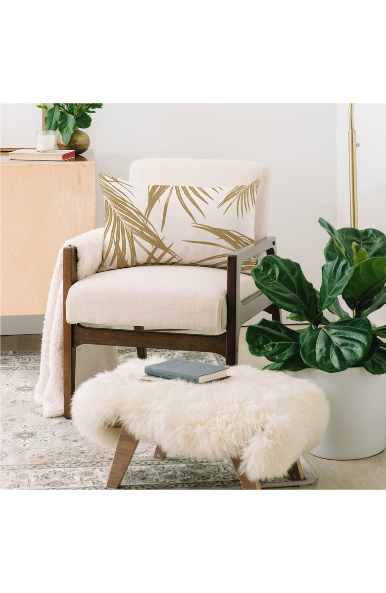 Deny Designs Anitas Bellas Artwork Gold Lumar Throw Pillow, Alternate, color, Multi