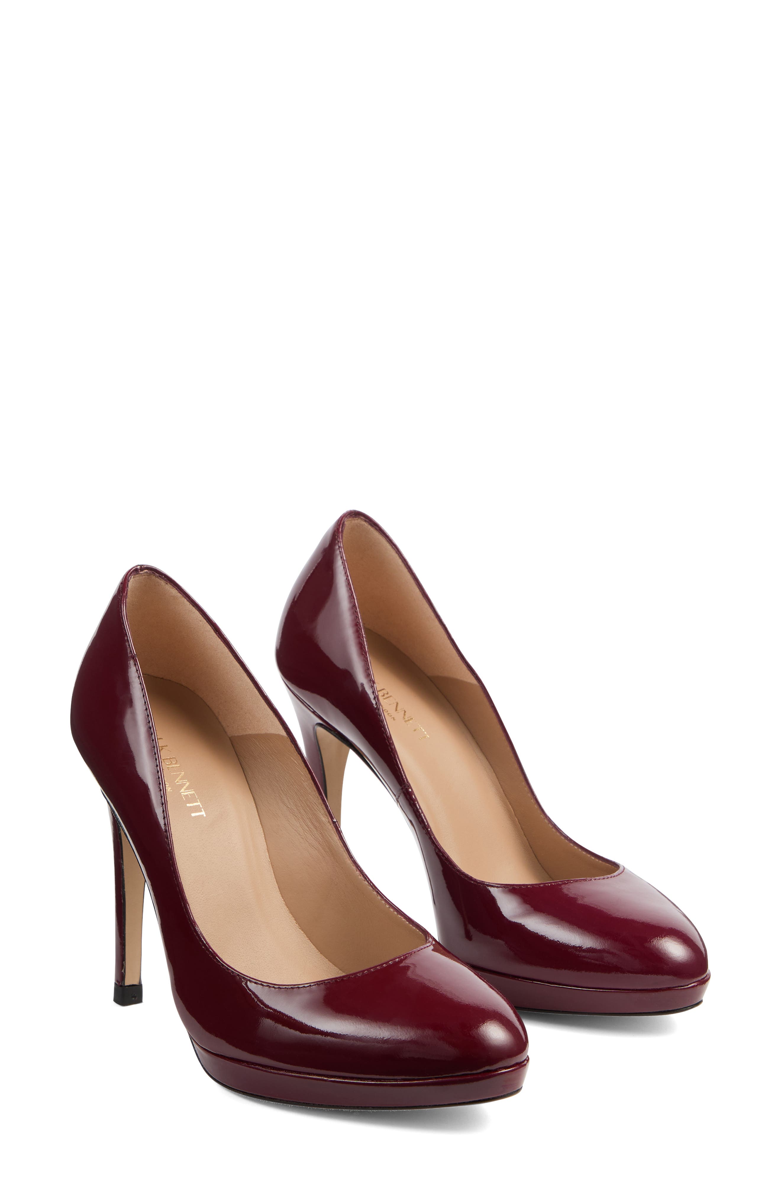 LK Bennett Sledge Platform Pump, Main, color, Bordeaux