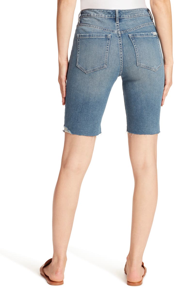 Ella Moss Distressed Denim Bermuda Shorts, Alternate, color, 