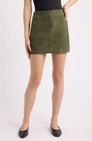 Theory Suede Ivy Miniskirt