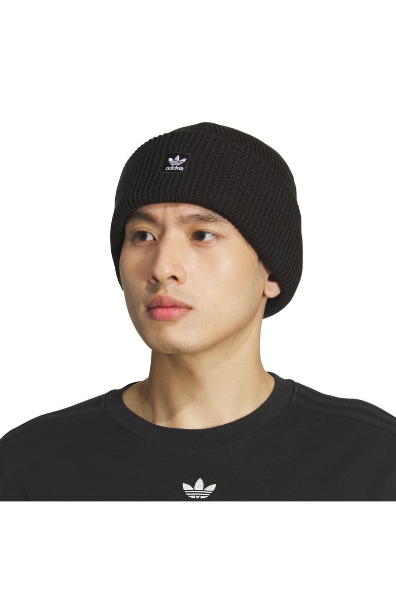 adidas Terrace Ribbd Beanie, Alternate, color, Black/White