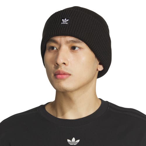 Adidas Originals Adidas Terrace Ribbd Beanie In Black/white