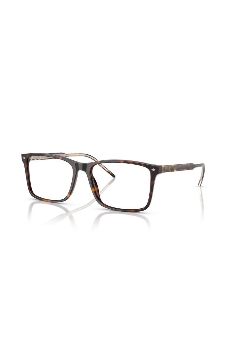 Giorgio Armani 57mm Rectangle optical glasses, Main, color, Tortoise