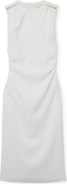 Reiss Bronte Ruched Sleeveless Midi Dress