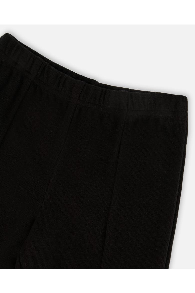 Ribbed Leggings Bootleg with Slit, Alternate, color, Black
