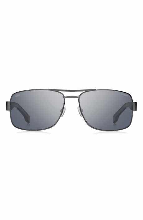 BOSS 62mm Oversize Polarized Navigator Sunglasses