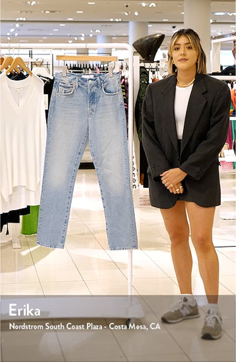 Hiker Hover High Waist Straight Leg Jeans, sales video thumbnail