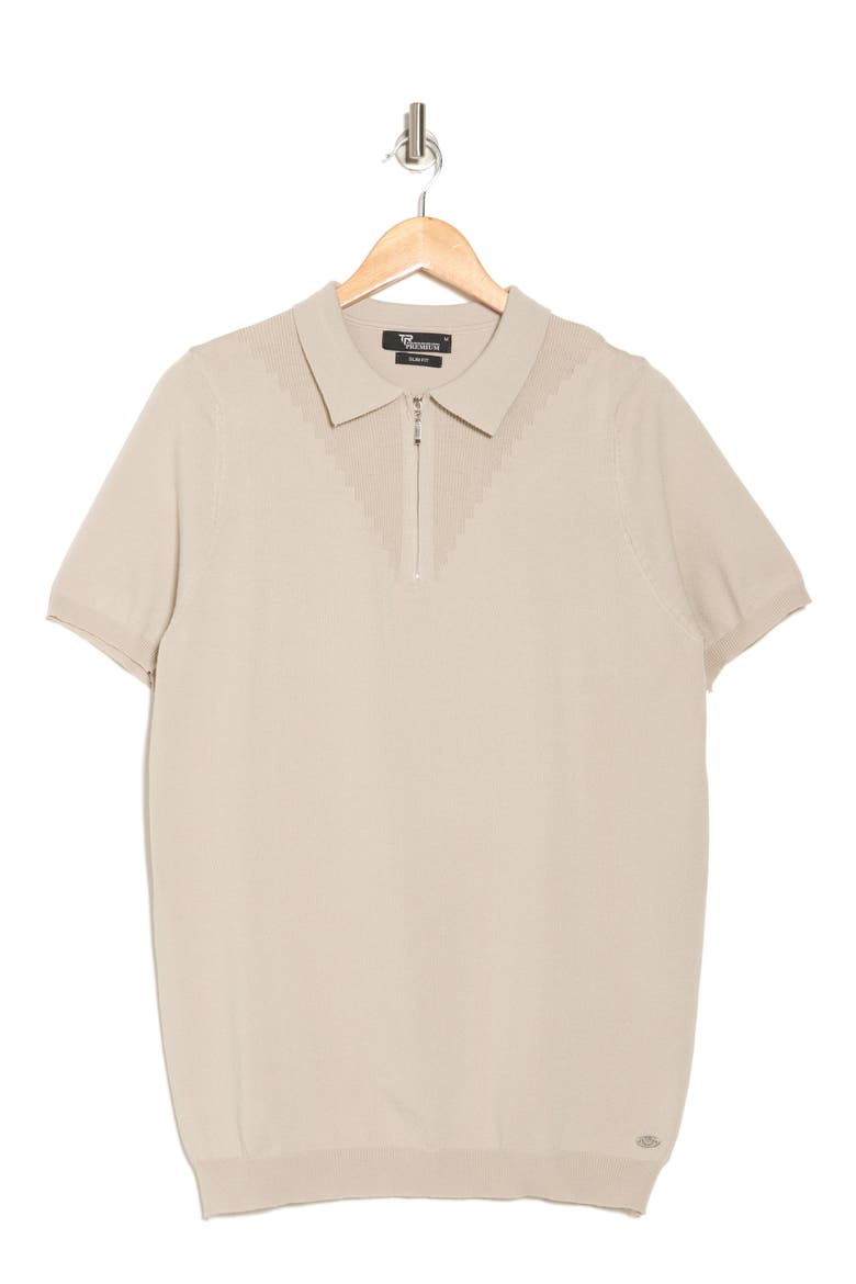 Slim Fit Sweater Knit Polo, Alternate, color, SAND