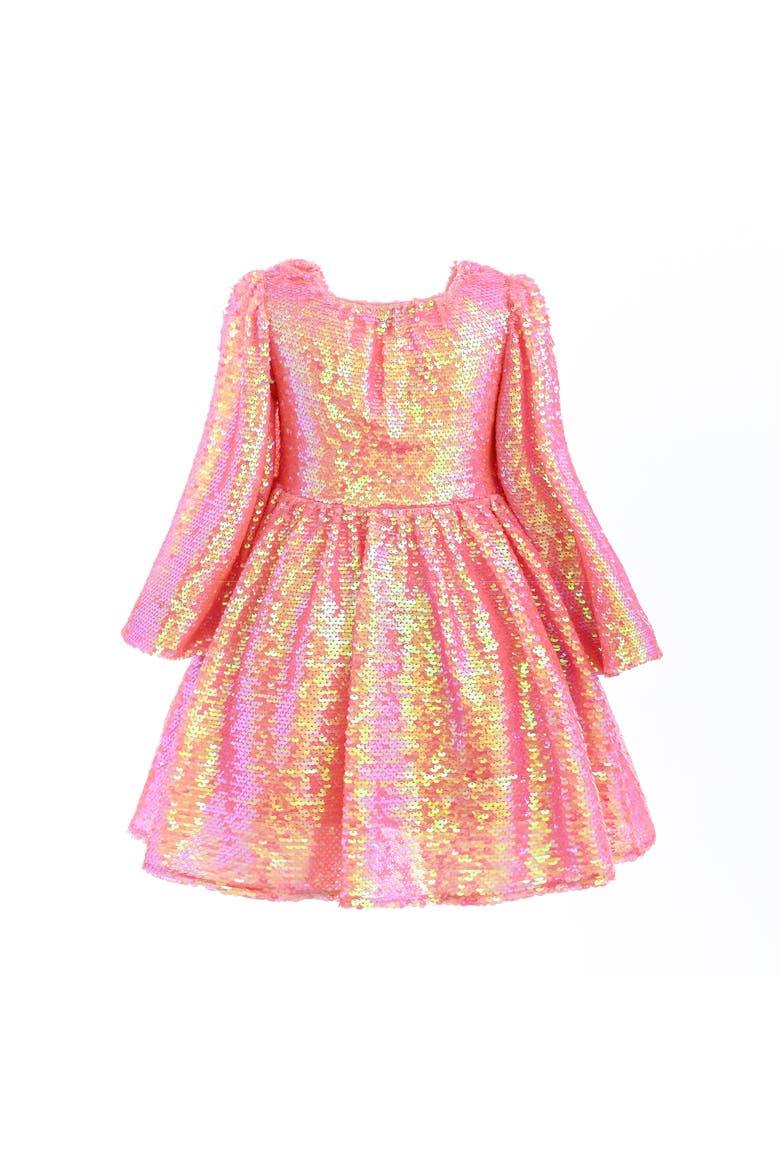 Iridescent Sequin Dress, Alternate, color, Pink